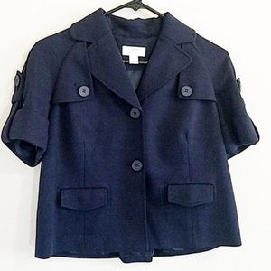 Ann Taylor LOFT Navy Blue Short Sleeve Blazer 8